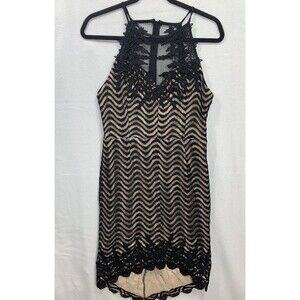 Nikibiki Womens Lace Sleeveless Zipped Dress Black Size L